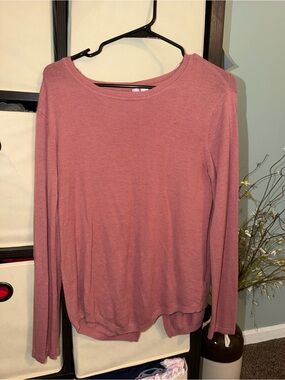 Alya Dusty Rose Long Sleeve Knit Top
